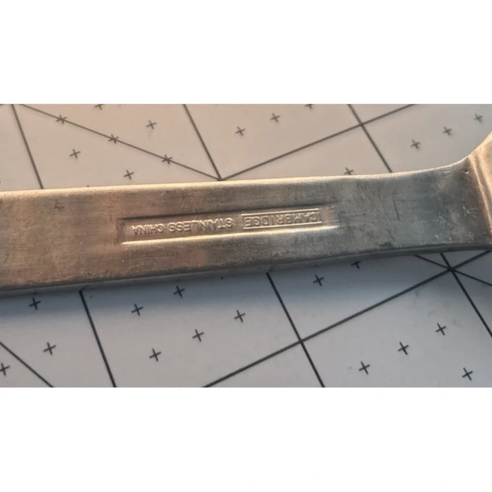CAMBRIDGE STAINLESS STEEL KOREA MODERNA PATTERN PIERCED HANDLE PLACE FORK 🍽